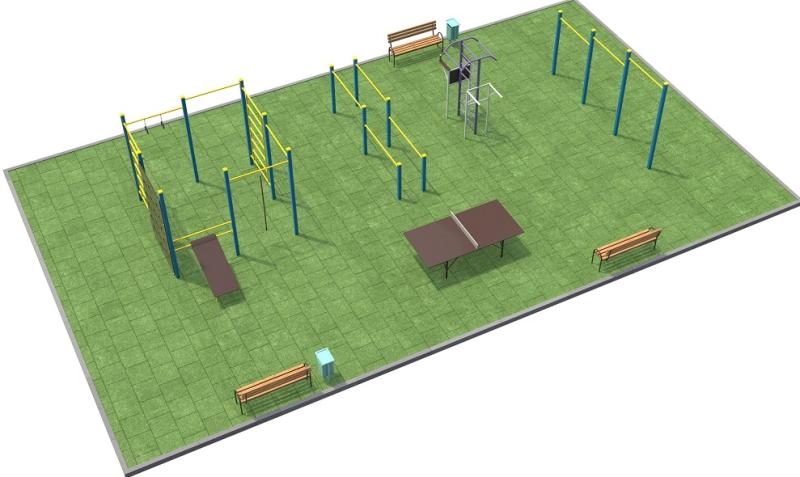Проект спортплощадки 170 метров в Хабаровске в Хабаровске
