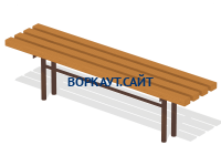 Лавочка без спинки МАФ 1601 в Хабаровске