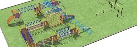Проект спортплощадки с полосой препятствий в Хабаровске