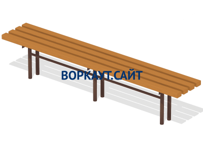 Двухметровая лавочка без спинки 2 м МАФ 1602 в Хабаровске