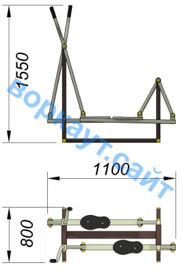 Уличный тренажер "Лыжник" УТ 008 в Хабаровске