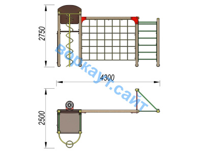 Детский спортивный комплекс Игровой ДСК 3111 в Хабаровске Детский спортивный комплекс Игровой ДСК 3111 в Хабаровске