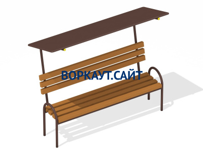 Лавочка под навесом МАФ 1607 в Хабаровске