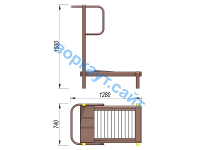Уличный тренажер Беговая дорожка УТ 009 в Хабаровске