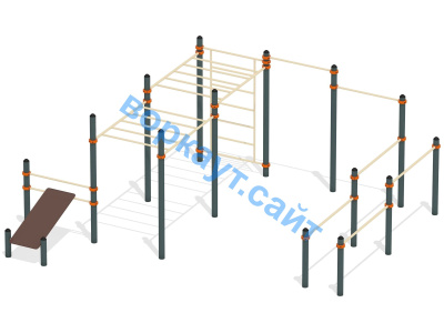 Спортивный комплекс воркаут ВС-50 в Хабаровске