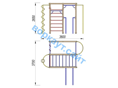 Детский спортивный комплекс Гимнастический ДСК 3107 в Хабаровске