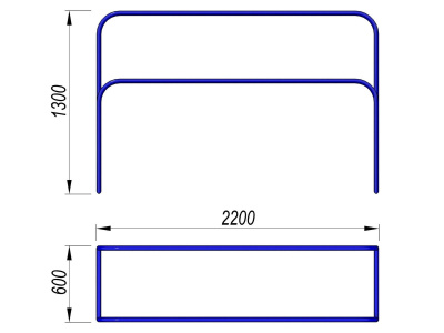 Брусья разновысокие МАФ 3531 в Хабаровске