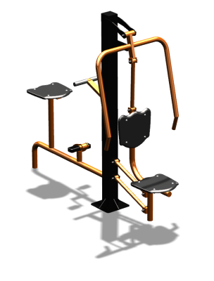 Уличный тренажер "Жим от груди Вело" УТ321 в Хабаровске