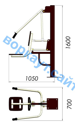 Уличный тренажер "Жим от груди" УТ 002 в Хабаровске