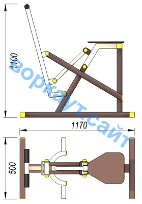 Уличный тренажер "Наездник " УТ 006 в Хабаровске