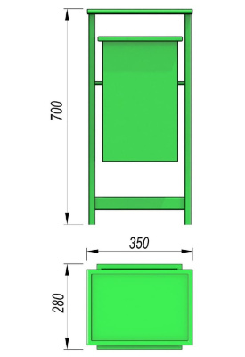Урна с крышкой МАФ 1631 в Хабаровске