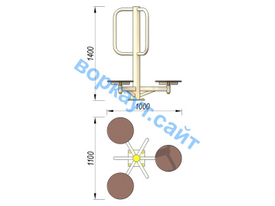Уличный тренажер Орбита УТ 011 в Хабаровске