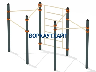 Воркаут турник разноуровневый с шведской стенкой ВС-25 в Хабаровске