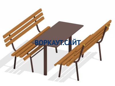 Дачный комплект из 2 лавочек и стола МАФ 1620 в Хабаровске
