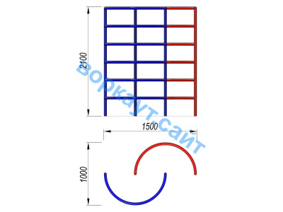 Шведская стенка полукруглая ДСК 3503 в Хабаровске